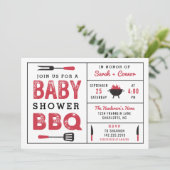 Baby shower BBQ Couple's Shower Invitation (Debout devant)