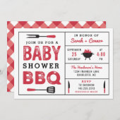 Baby shower BBQ Couple's Shower Invitation (Devant / Derrière)