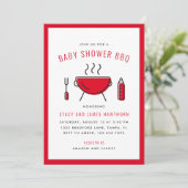 Baby shower BBQ Couple's Shower Invitation (Staand voorkant)