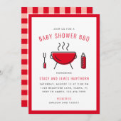Baby shower BBQ Couple's Shower Invitation (Voorkant / Achterkant)