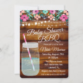 Baby shower BBQ Mason Jar Invitation (Devant)