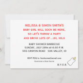 Baby shower BBQ-uitnodigingen Kaart (Achterkant)