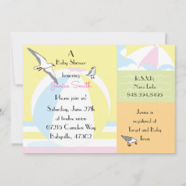 Baby shower Beach Ball Invitation Kaart