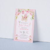 Baby shower bébé à fleurs mignonne Invitation