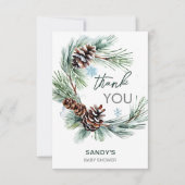 Baby shower bébé d'hiver carte de remerciements de (Devant)