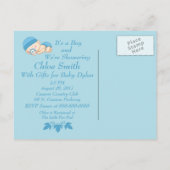 Baby shower bébé dormant doux Invitation (Dos)