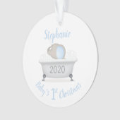 Baby shower bébé éléphant bulle  garçon de bain (devant)