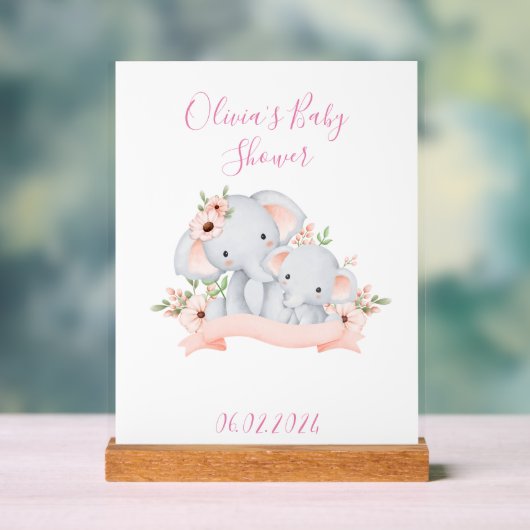 BABY SHOWER BÉBÉ ÉLÉPHANT ET MOM ÉLÉPHANT (Neutre)