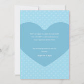 Baby shower bébé éléphant Invitation pour bébé gar (Dos)