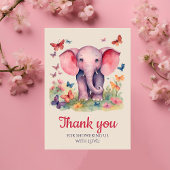 Baby shower bébé éléphant Merci