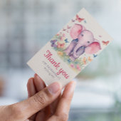 Baby shower bébé éléphant Merci