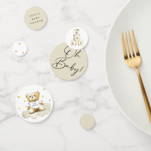 Baby shower bébé en peluche Ours table Confetti