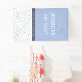 baby shower bébé garçon bleu bannière personnalisé (En situation)