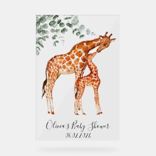 Baby shower bébé girafe (Recto)