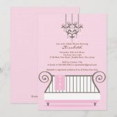Baby shower bébé Invitation Chic Girl Pink (Devant / Derrière)