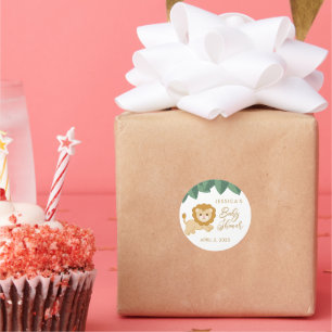 Baby shower bébé lion de faveur autocollants