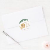 Baby shower bébé lion de faveur autocollants (Enveloppe)