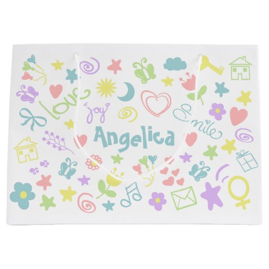 Baby shower Bébé mignonne Fille Cadeau Sac cadeau (Devant)