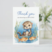 Baby shower bébé Otter Boy Merci (Debout devant)