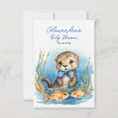 Baby shower bébé Otter Boy Merci (Dos)
