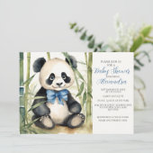 Baby shower bébé Panda Boy Invitation (Debout devant)