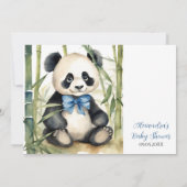 Baby shower bébé Panda Boy Invitation (Dos)