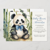 Baby shower bébé Panda Boy Invitation (Devant / Derrière)