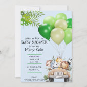 Baby shower bébé Safari Invitation (Devant)