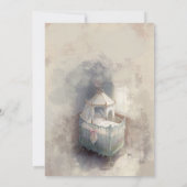 Baby shower bébé Shabby Chic Blue Invitation (Dos)