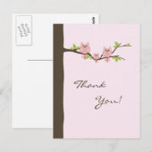 Baby shower bedankkaart (meisje) briefkaart (Voorkant / Achterkant)