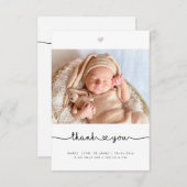 Baby shower Bedankt Chic Love Script (Voorkant / Achterkant)
