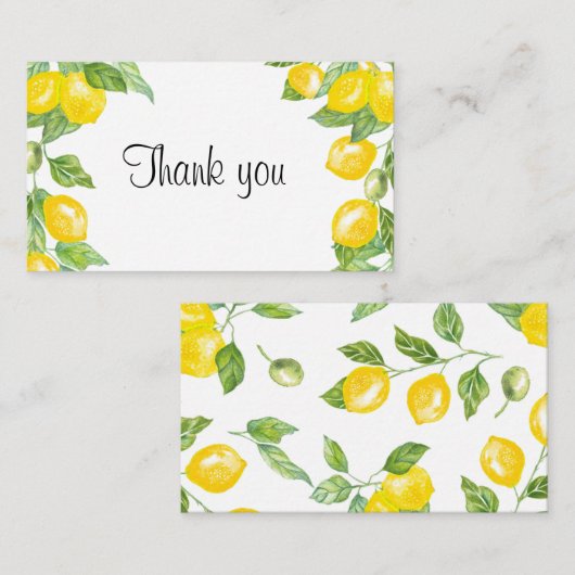 Baby shower bedankt informatiekaartje (Voorkant / Achterkant)