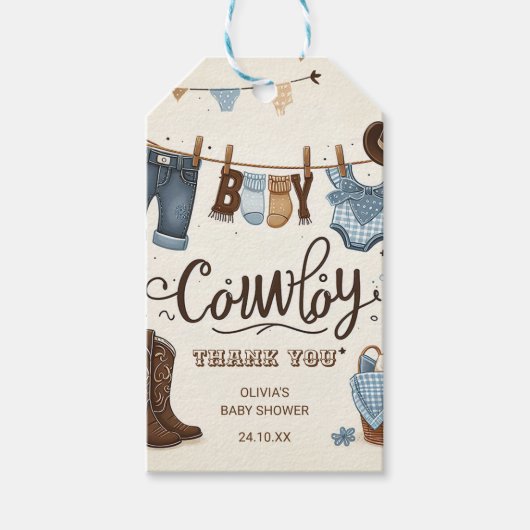 Baby shower bedankt je creditcard cadeaulabel (Voorkant)