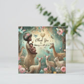 Baby shower Bedankt Kaarten Douchen met liefde (Staand voorkant)
