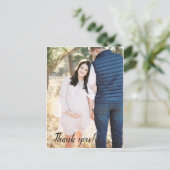 Baby shower Bedankt Post Kaarten (Staand voorkant)