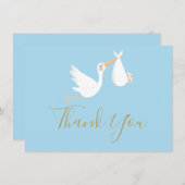 Baby Shower Bedankt Speciale Levering Blauw (Voorkant / Achterkant)