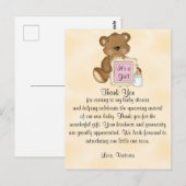 Baby shower Bedankt Teddy Bear Briefkaart (Voorkant / Achterkant)