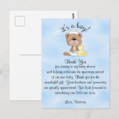Baby shower Bedankt Teddy Bear Briefkaart (Voorkant / Achterkant)