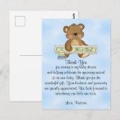 Baby shower Bedankt Teddy Bear Briefkaart (Voorkant / Achterkant)