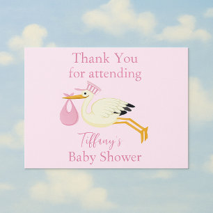 Baby shower Bedankt voor je bezoek aan je winkel Briefkaart
