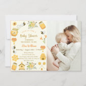 Baby shower Bee Foto Kaart (Voorkant)