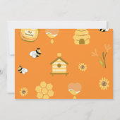 Baby shower Bee Foto Kaart (Achterkant)