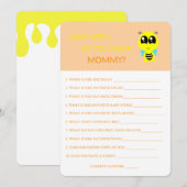 Baby shower, Bee, Tu Connais Bien La Carte Maman (Devant / Derrière)