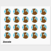 Baby shower Beer Ronde Sticker (Vel)