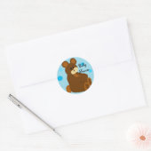 Baby shower Beer Ronde Sticker (Envelop)