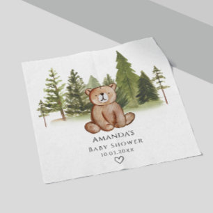 Baby shower Beer Woodland Servet