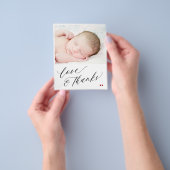 Baby shower begroting bedankt foto flyer (Hand)