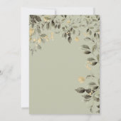 Baby shower begroting Floral Greenery Kaart (Achterkant)