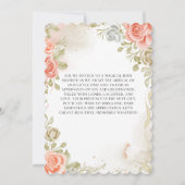 Baby shower beige Floral Invitation (Dos)