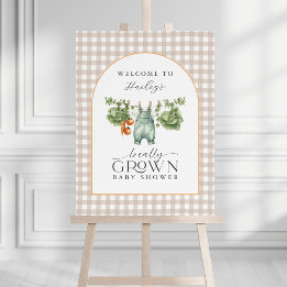 Baby-Shower Beige Gingham Cultivé Localement